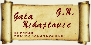Gala Mihajlović vizit kartica